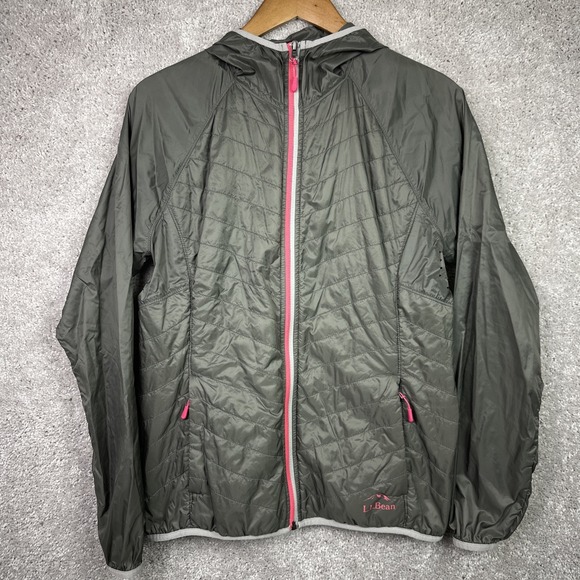 L.L. Bean Jackets & Blazers - LL Bean Jacket Womens Medium Quilted Puffer Windbreaker‎ Primaloft Running